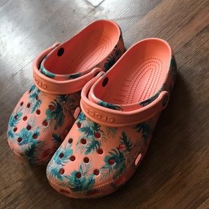 Floral crocs